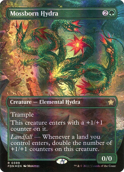 Mossborn Hydra card from FDN #399