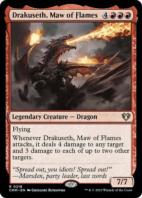 Drakuseth, Maw of Flames card from CMM #218