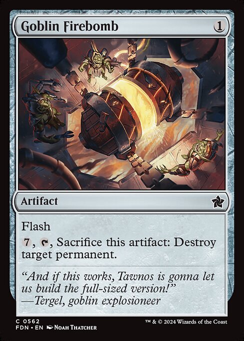 Goblin Firebomb card from FDN #562
