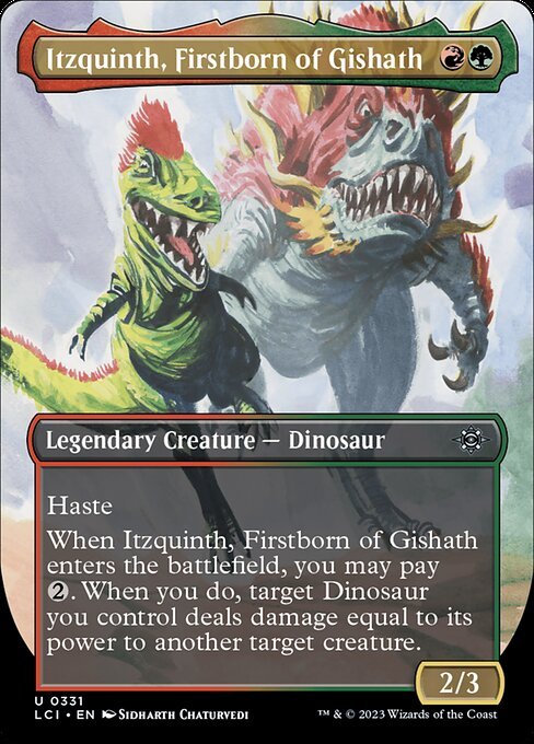 Itzquinth, Firstborn of Gishath card from LCI #331