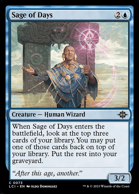 Sage of Days card from LCI #73