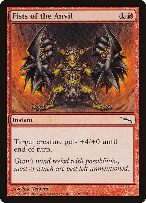 Fists of the Anvil card from MRD #91
