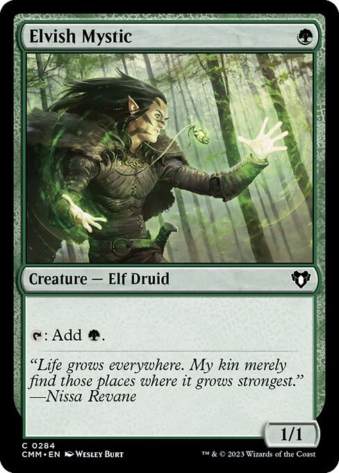 Elvish Mystic card from CMM #284