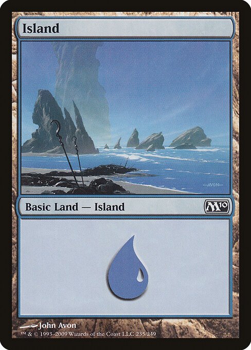 Island (235) card from M10 #235