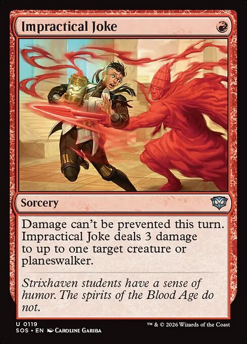 Impractical Joke card from SOS #119