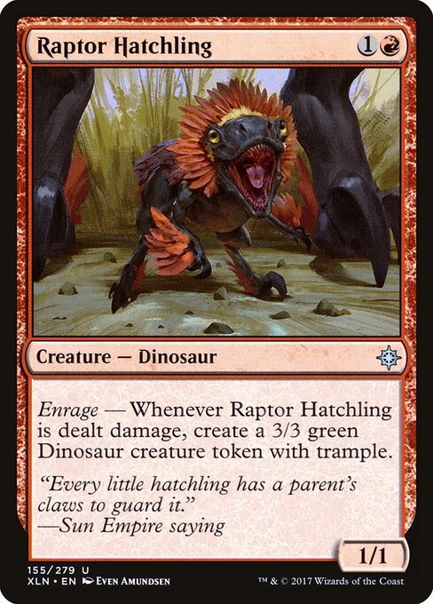 Raptor Hatchling card from XLN #155