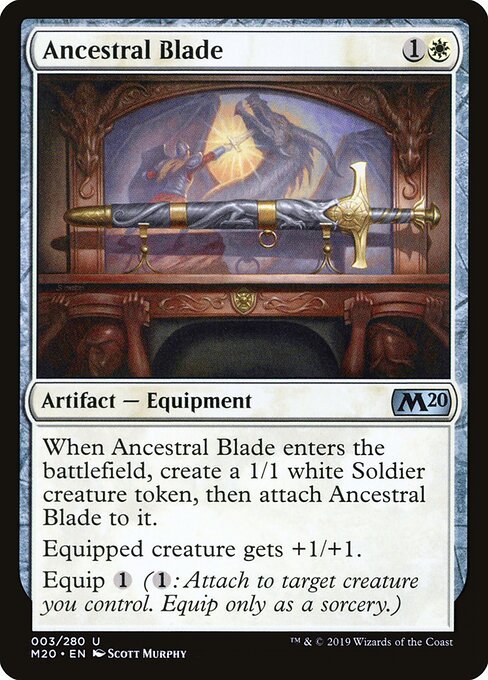 Ancestral Blade card from M20 #3