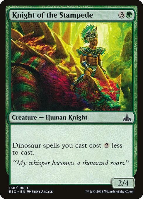 Knight of the Stampede card from RIX #138