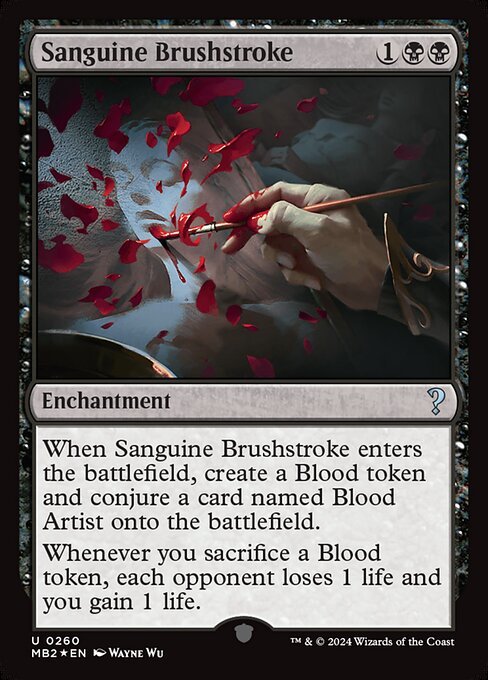 Sanguine Brushstroke card from MB2 #260