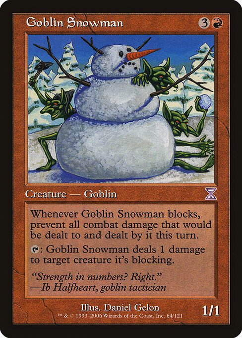 Goblin Snowman card from TSB #64