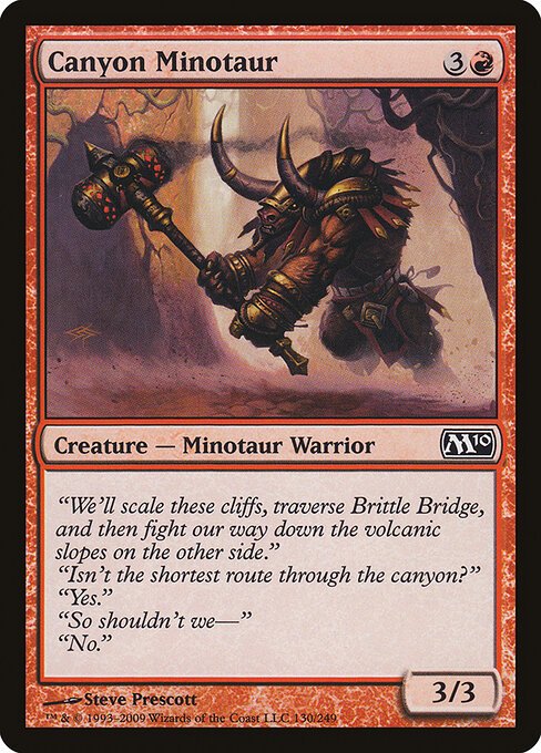 Canyon Minotaur card from M10 #130