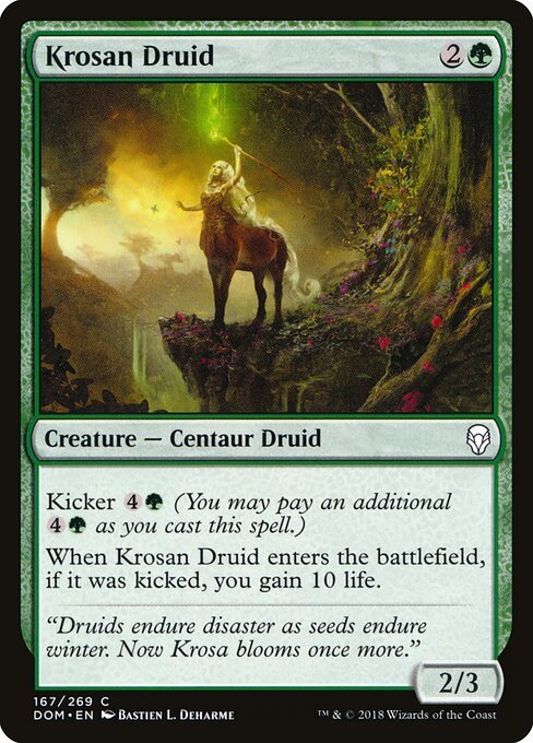 Krosan Druid card from DOM #167