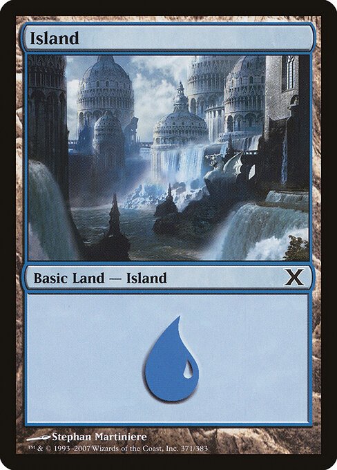 Island (371) card from 10E #371