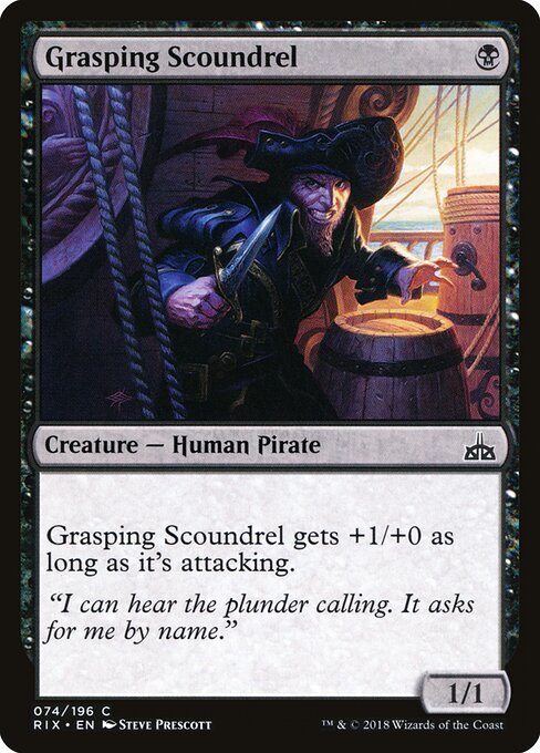 Grasping Scoundrel card from RIX #74