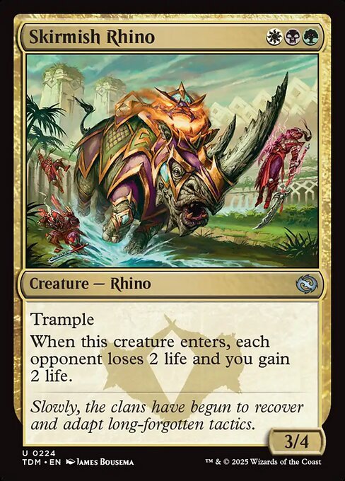 Skirmish Rhino card from TDM #224
