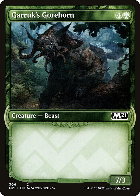 Garruk's Gorehorn card from M21 #306