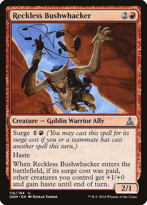 Reckless Bushwhacker card from OGW #116