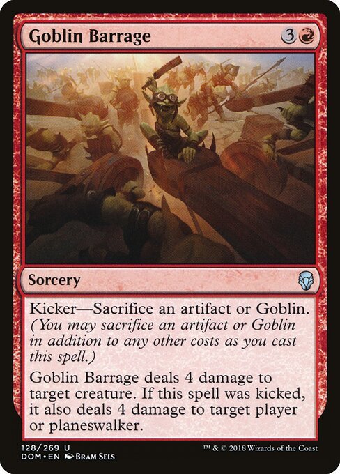 Goblin Barrage card from DOM #128