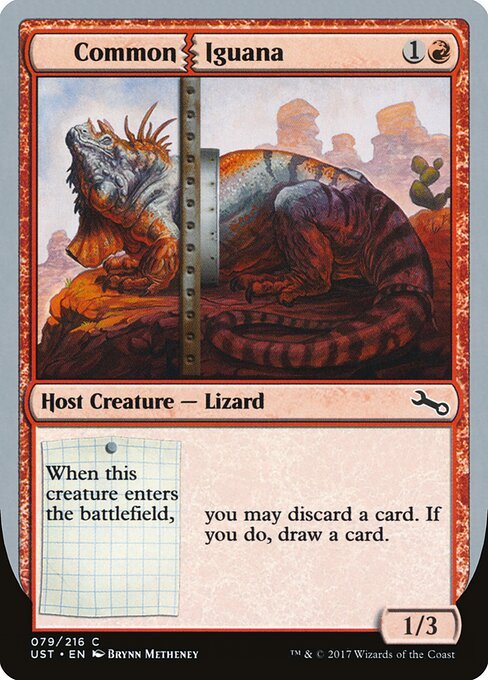 Common Iguana card from UST #79
