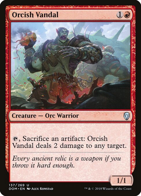 Orcish Vandal card from DOM #137