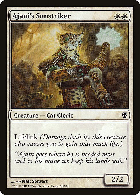 Ajani's Sunstriker card from CNS #66