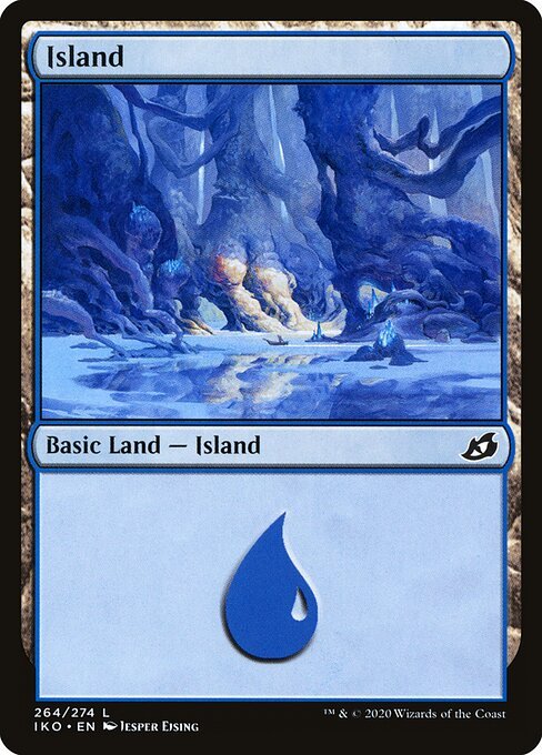 Island (264) card from IKO #264