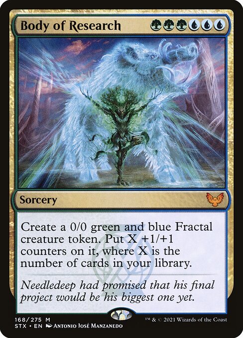 Body of Research card from STX #168