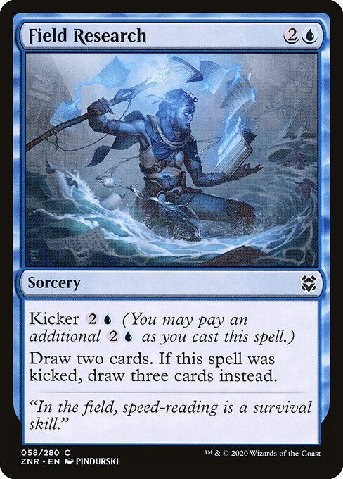 Field Research card from ZNR #58