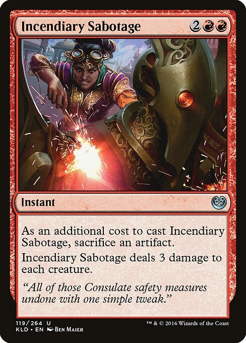 Incendiary Sabotage card from KLD #119