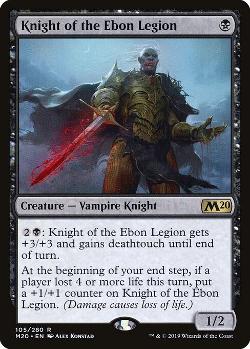Knight of the Ebon Legion card from M20 #105