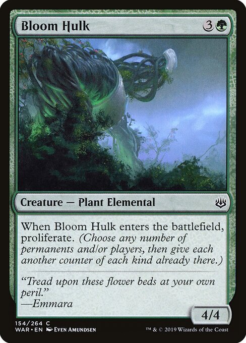 Bloom Hulk card from WAR #154