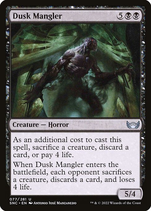 Dusk Mangler card from SNC #77
