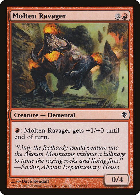 Molten Ravager card from ZEN #138