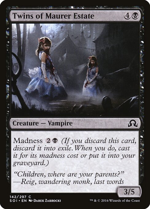 Twins of Maurer Estate card from SOI #142