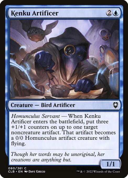 Kenku Artificer card from CLB #80