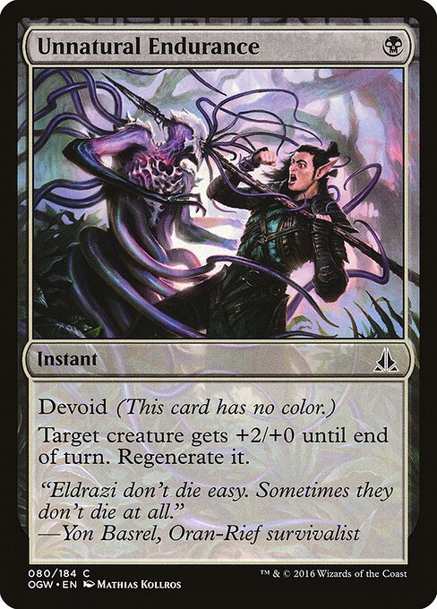 Unnatural Endurance card from OGW #80