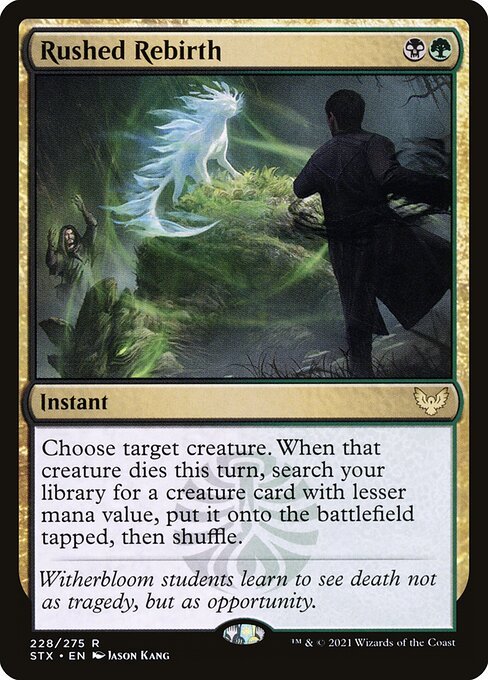 Rushed Rebirth card from STX #228