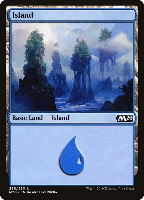 Island (268) card from M20 #268