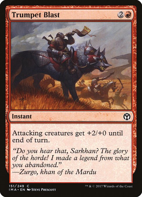 Trumpet Blast card from IMA #151