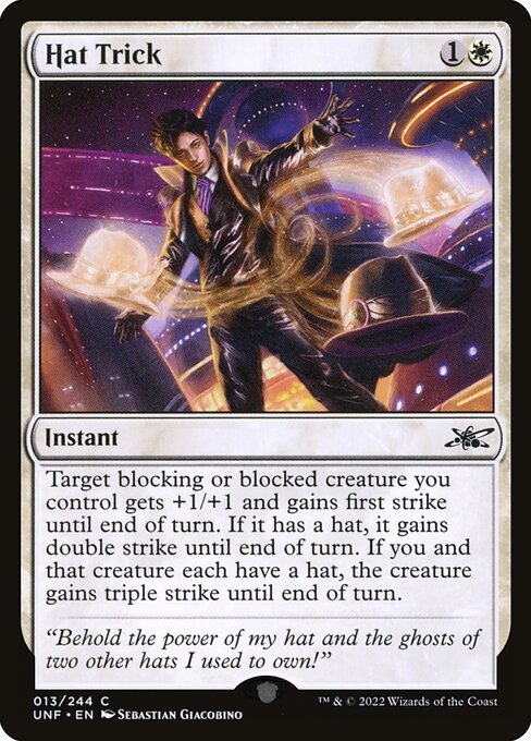 Hat Trick card from UNF #13