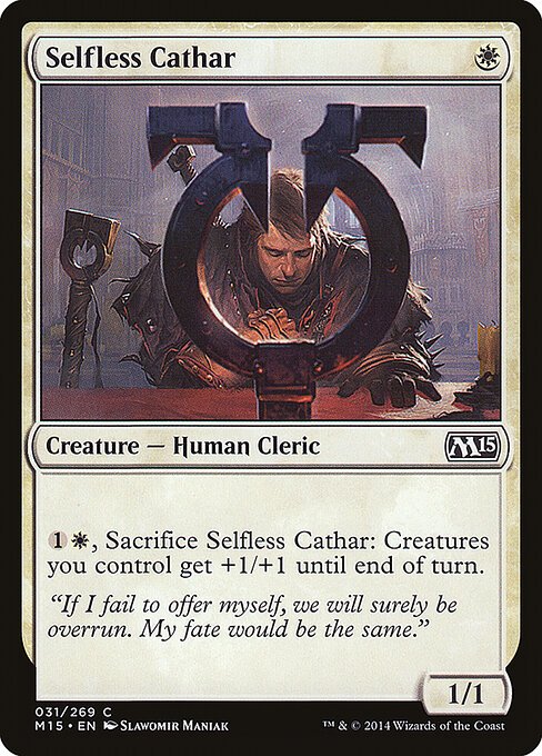 Selfless Cathar card from M15 #31