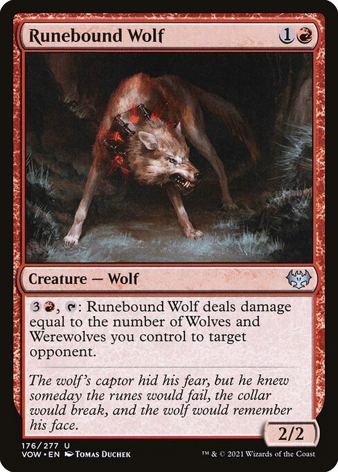 Runebound Wolf card from VOW #176
