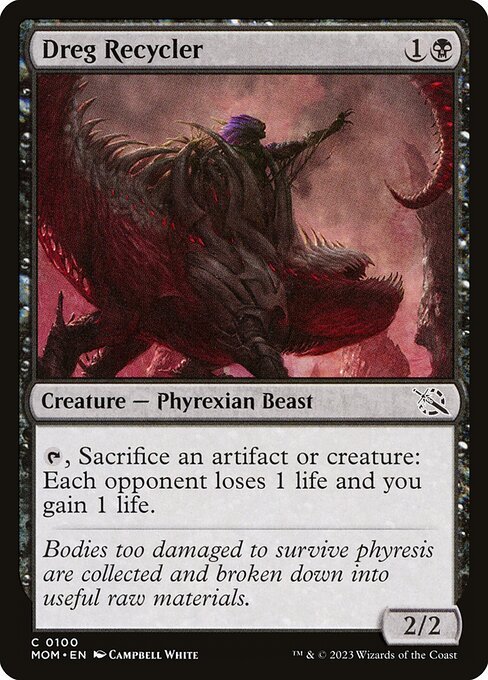 Dreg Recycler card from MOM #100