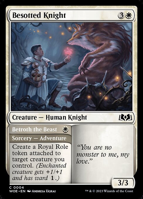 Besotted Knight card from WOE #4