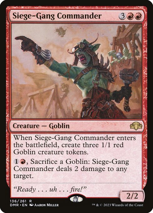 Siege-Gang Commander card from DMR #136