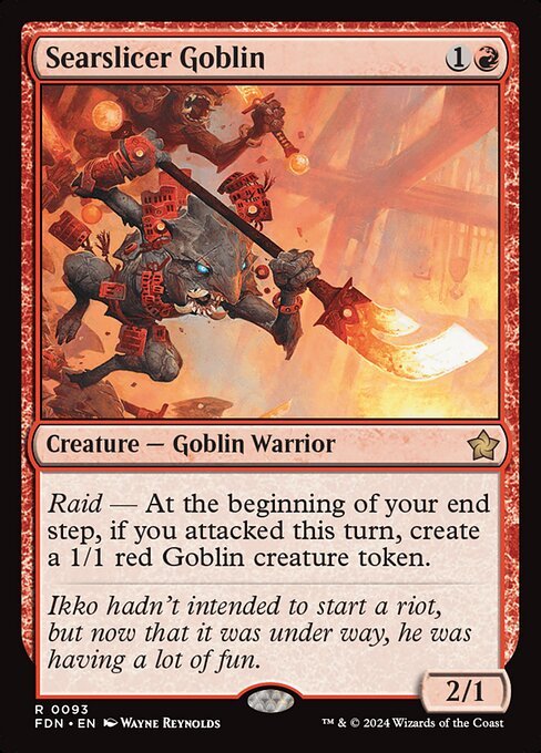Searslicer Goblin card from FDN #93