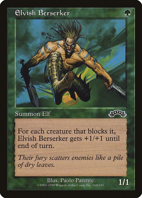 Elvish Berserker card from EXO #110