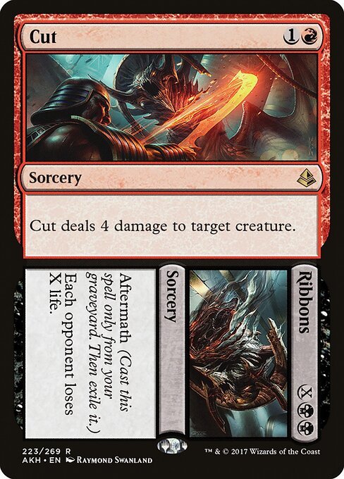 Cut // Ribbons card from AKH #223