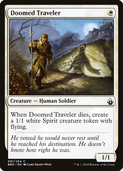 Doomed Traveler card from BBD #91