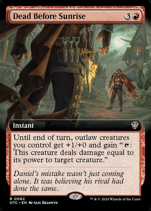 Dead Before Sunrise card from OTC #62